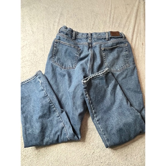 L.L.Bean Other - LL Bean Relaxed Fit Flannel Lined Jeans Mens 36x32 Blue Denim Straight Leg